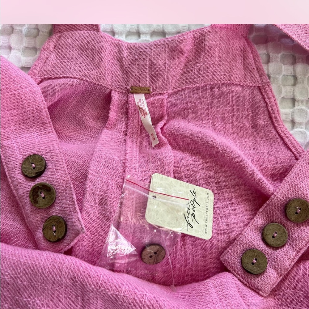 NWT Free People SunDrenched Overalls in XL
